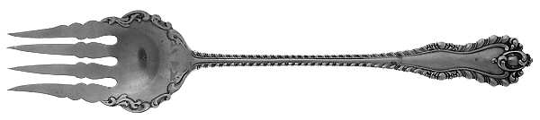 Mazarin (Sterling, 1892, No Monograms) Oversize Solid Salad Servng Fork