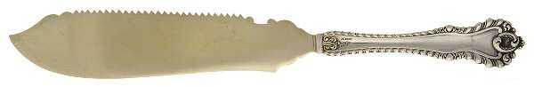 Mazarin (Sterling, 1892, No Monograms) Cake Saw Solid Piece