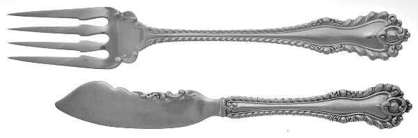 Mazarin (Sterling, 1892, No Monograms) Individual Fish Knife & Fork Set