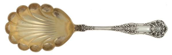 New King (Sterling, 1898) Large Solid Berry/Casserole Spoon