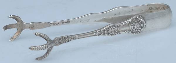 New King (Sterling, 1898) Large Sugar Tongs