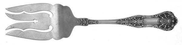 New King (Sterling, 1898) Large Solid Cold Meat Serving Fork