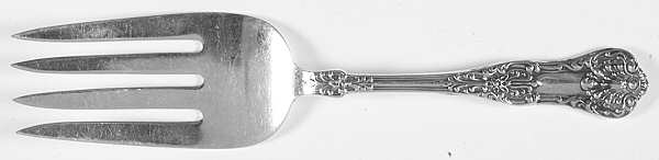New King (Sterling, 1898) Large Solid Fish Serving Fork