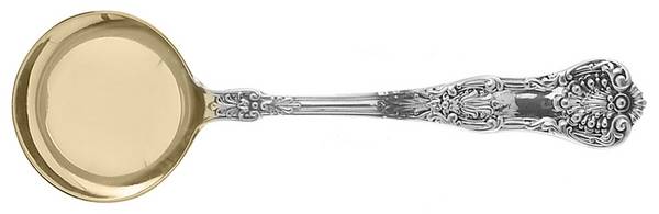New King (Sterling, 1898) Round Bowl Soup Spoon (Cream Soup)