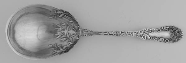 No. 10 (Sterling, 1896) Vegetable Serving Spoon (Solid)