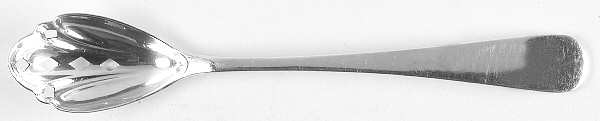 Old English Antique (Sterling, 1880) Pierced Bowl Short Handle Olive Spoon