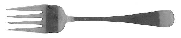 Old English Antique (Sterling, 1880) Fork-Cold Meat/Servg-Sm/Solid