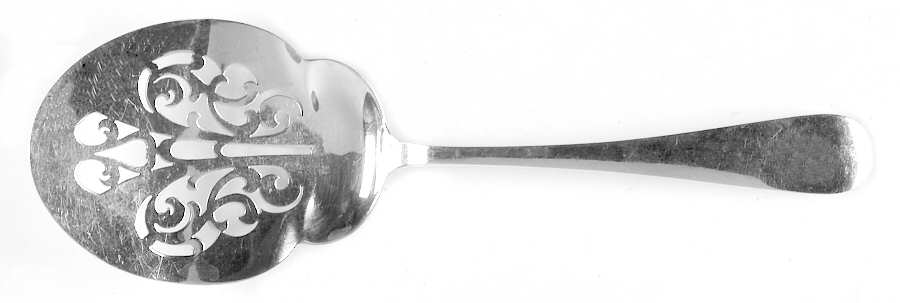 Old English Antique (Sterling, 1880) Solid Pierced Egg Server