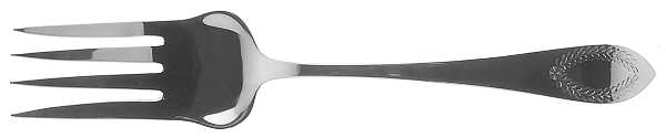 Pointed Antique#3-Engraved (Sterling) Large Solid Cold Meat Serving Fork
