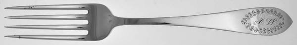 Pointed Antique#3-Engraved (Sterling) Monogram Fork