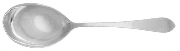 Pointed Antique-Hammered (Sterling) Solid Salad Serving Spoon