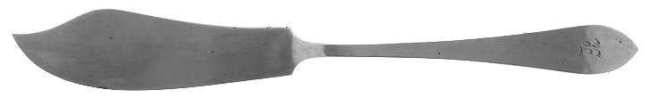 Pointed Antique-Hammered (Sterling) Flat Handle Master Butter Knife
