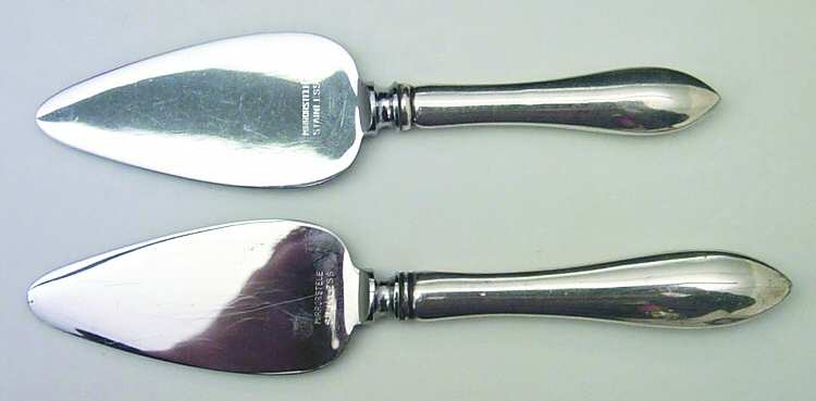 Pointed Antique (Sterling) Cheese Server with Stainless Blade