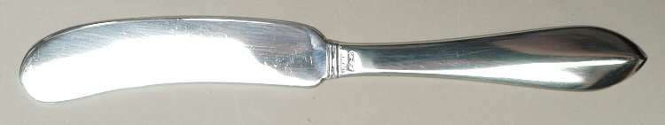 Pointed Antique (Sterling) Flat Handle Butter Spreader