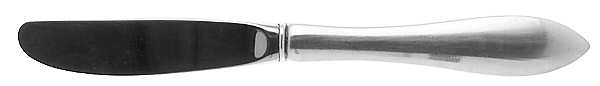Pointed Antique (Sterling) Modern Hollow Butter Spreader (Stainless)