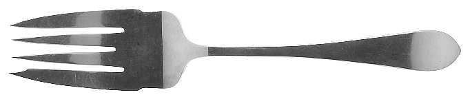 Pointed Antique (Sterling) Large Solid Cold Meat Serving Fork