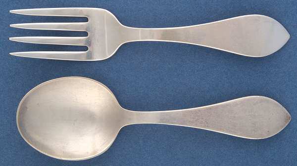 Pointed Antique (Sterling) 2 Pc Baby Set (BF, BS)