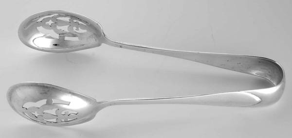 Pointed Antique (Sterling) Large Ice Serving Tongs