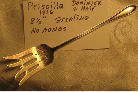 Priscilla (Sterling, 1916) Large Lettuce Serving Fork