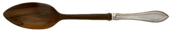 Priscilla (Sterling, 1916) Salad Serving Spoon with Wooden Bowl