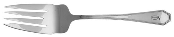 Queen Anne-Plain (Sterling, 1910) Large Solid Cold Meat Serving Fork