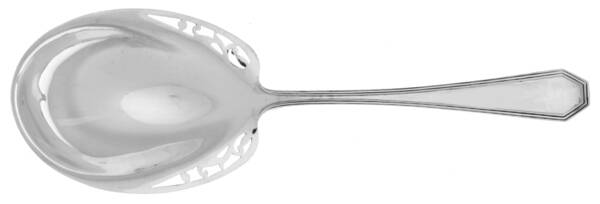 Queen Anne-Plain (Sterling, 1910) Solid Pierced Casserole Spoon