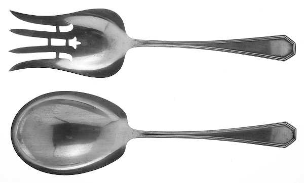 Queen Anne-Plain (Sterling, 1910) (2 Pc) Solid Salad Set