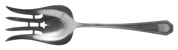 Queen Anne-Plain (Sterling, 1910) Solid Salad Serving Fork