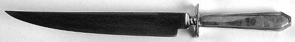 Queen Anne-Plain (Sterling, 1910) Large Stainless Blade Roast Carving Knife