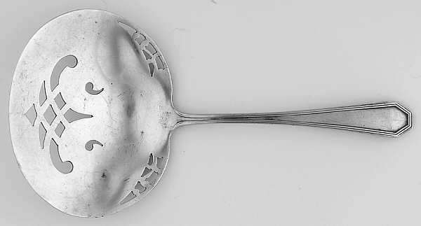 Queen Anne-Plain (Sterling, 1910) Solid Bon Bon Spoon with Pierced Bowl