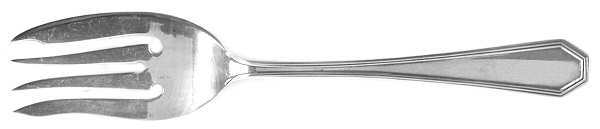 Queen Anne-Plain (Sterling, 1910) Small Solid Cold Meat Serving Fork