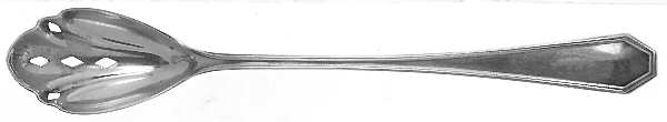 Queen Anne-Plain (Sterling, 1910) Pierced Bowl Short Handle Olive Spoon