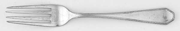 Queen Anne-Plain (Sterling, 1910) Solid Youth Tea Fork