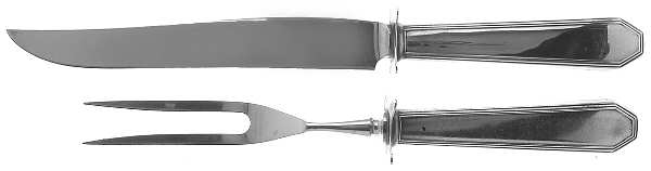Queen Anne-Plain (Sterling, 1910) Small Steak 2-Piece Carving Set w/Stainless Blade