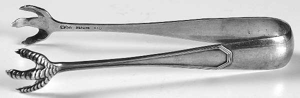 Queen Anne-Plain (Sterling, 1910) Large Sugar Tongs