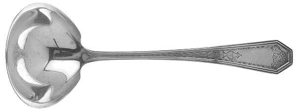 Queen Anne No. 16-Engraved(Sterlng, 1910) Solid Gravy Ladle