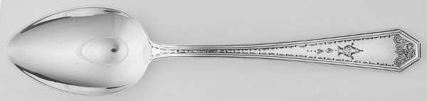 Queen Anne No. 16-Engraved(Sterlng, 1910) Dessert/Oval Soup Spoon