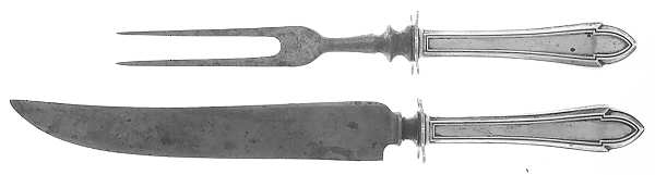 Queen Elizabeth (Sterling, 1916) Small Stainless Blade 2-Piece Steak Carving Set