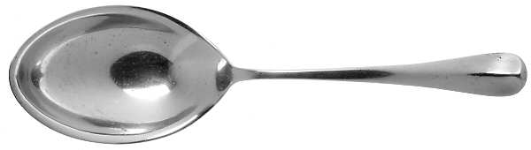 Rattail Antique (Sterling, 1890) Vegetable Serving Spoon (Solid)
