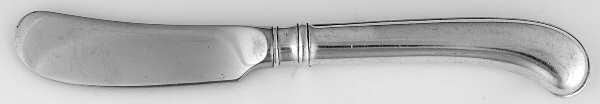 Rattail Antique (Sterling, 1890) Butter Spreader Hollow Hdl-Paddle/Stainless Blade