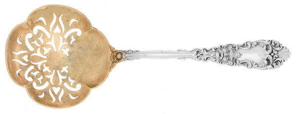Renaissance (Sterling, 1894) Large Pierced Pea Serving Spoon