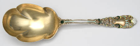 Renaissance (Sterling, 1894) Large Solid Berry/Casserole Spoon (Enamel)