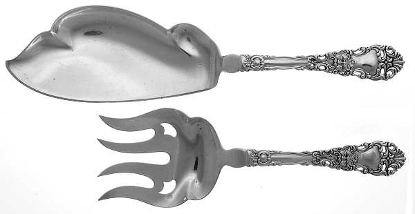 Renaissance (Sterling, 1894) 2 Piece Large Solid Fish Serving Set