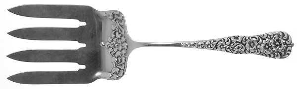 Rococo (Sterling, 1888) Large Solid Asparagus Serving Fork