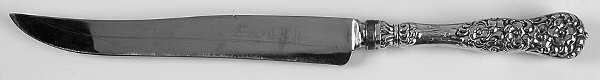 Rococo (Sterling, 1888) Large Stainless Blade Roast Carving Knife