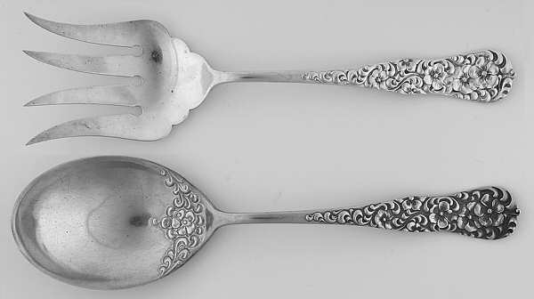 Rococo (Sterling, 1888) (2 Pc) Solid Salad Set