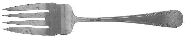 Shannon (Sterling, 1932) Medium Solid Cold Meat Serving Fork