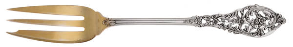 Trianon Pierced (Sterling, 1885) 3-Tine Salad Fork