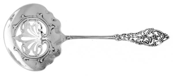 Trianon Pierced (Sterling, 1885) Solid Bon Bon Spoon with Pierced Bowl