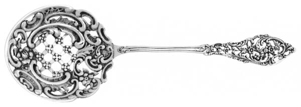 Trianon Pierced (Sterling, 1885) Solid Bon Bon Spoon with Pierced Bowl